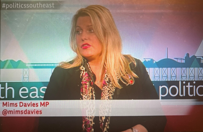 Mims Davies Mp On Bbc Politics South East Mims Davies 2231